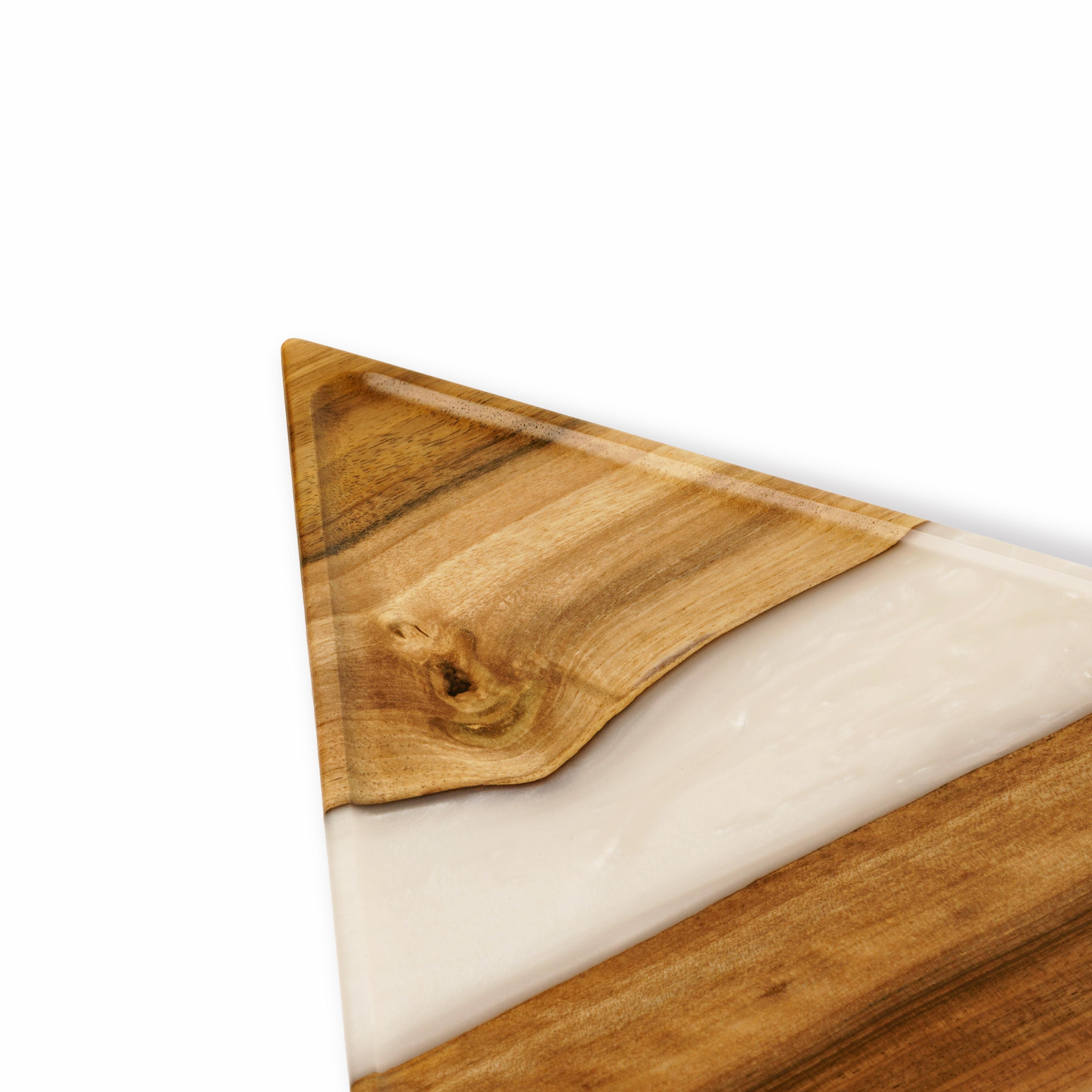 Wood & Resin Serving Platter MORSEL – Elm Platinum