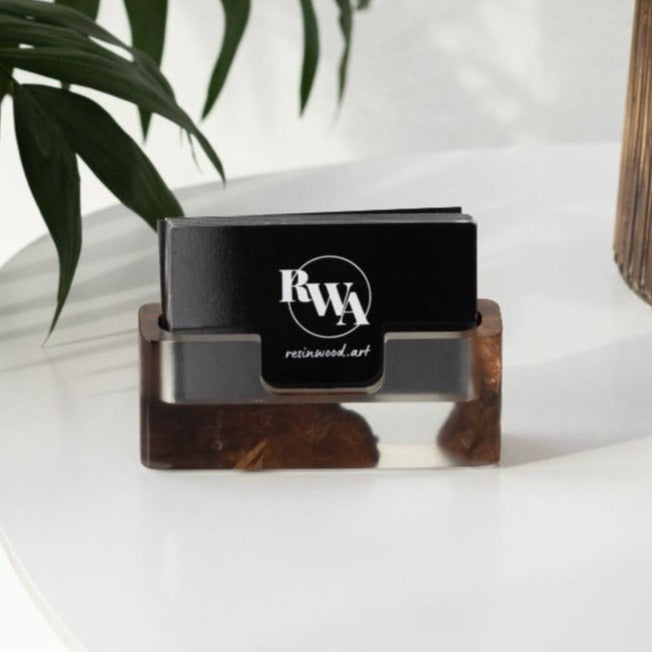 Wood & Resin Card Holder SMART – Dark Breeze
