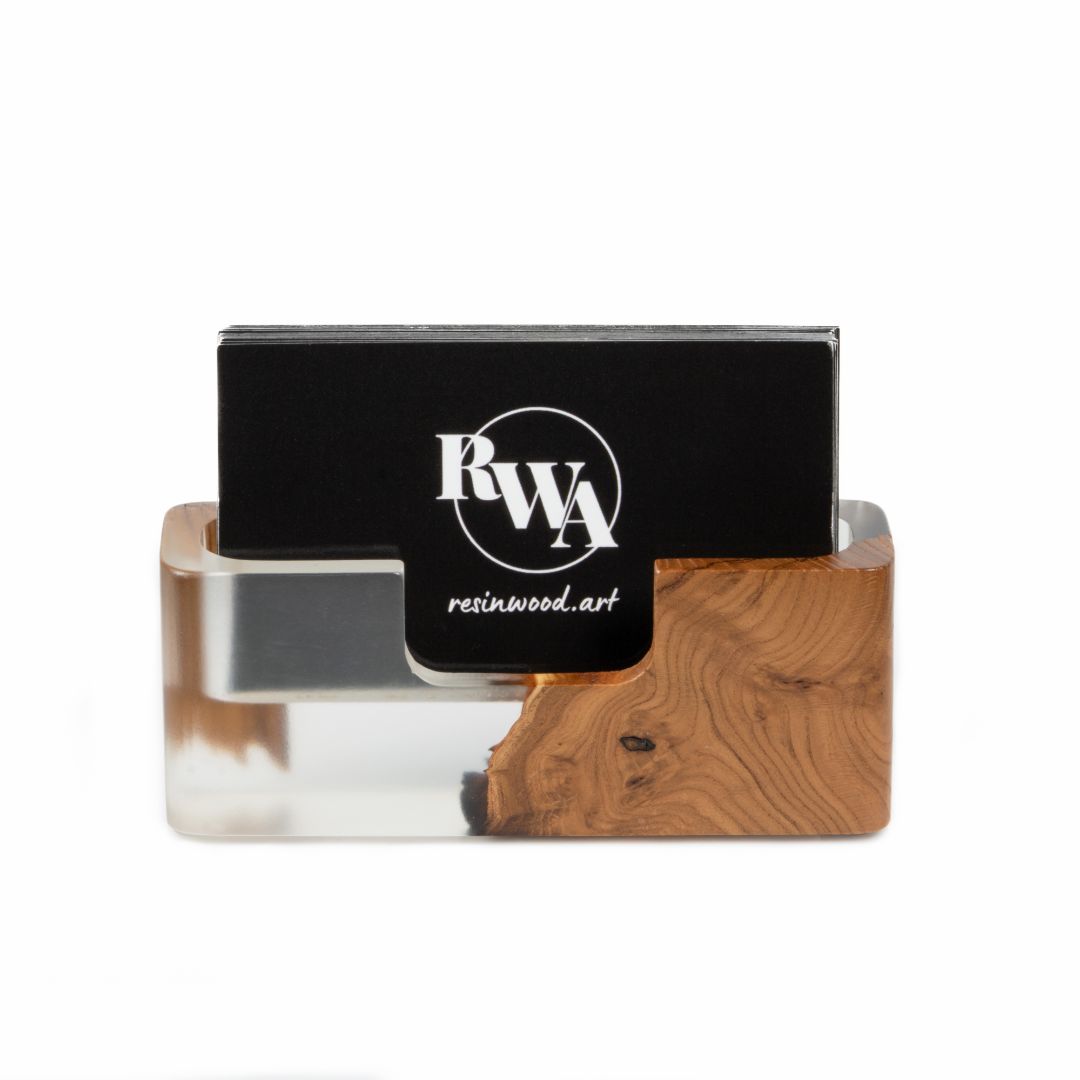 Wood & Resin Card Holder SMART – Dark Breeze