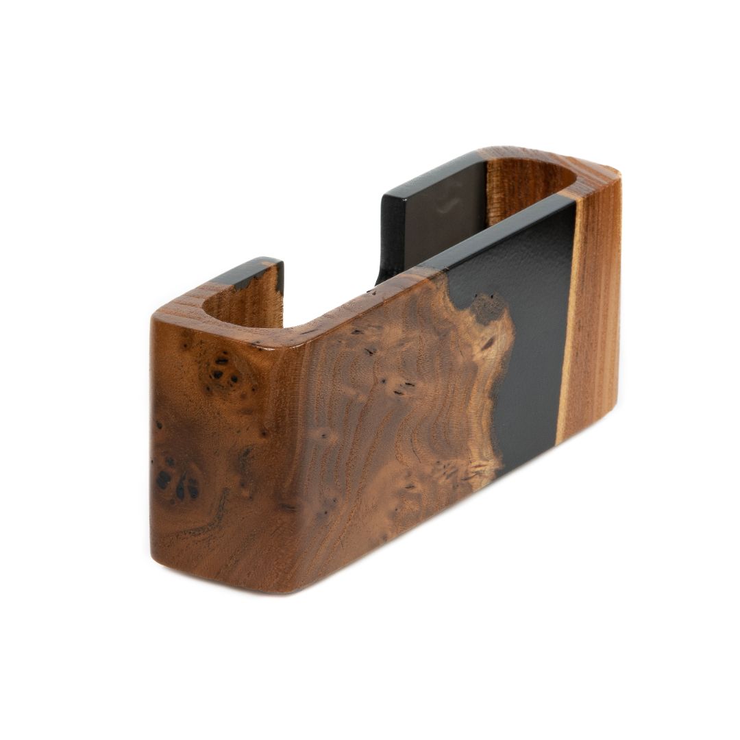 Wood & Resin Card Holder SMART – Elm Black