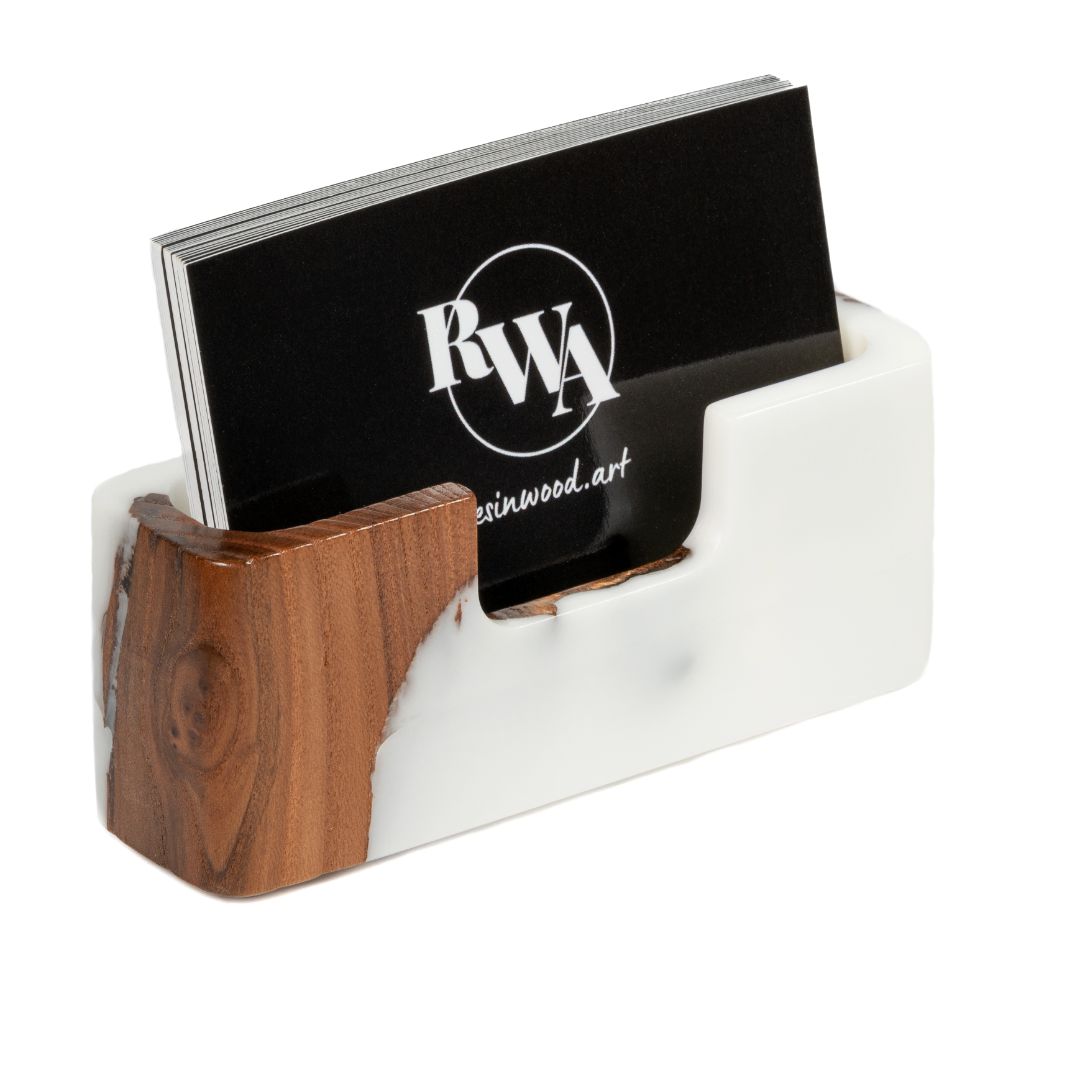 Wood & Resin Card Holder SMART – Elm White