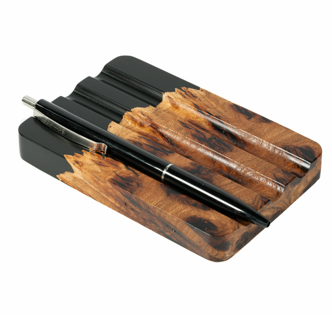 Wood & Resin Pen Holder ELEMENT – Elm Black