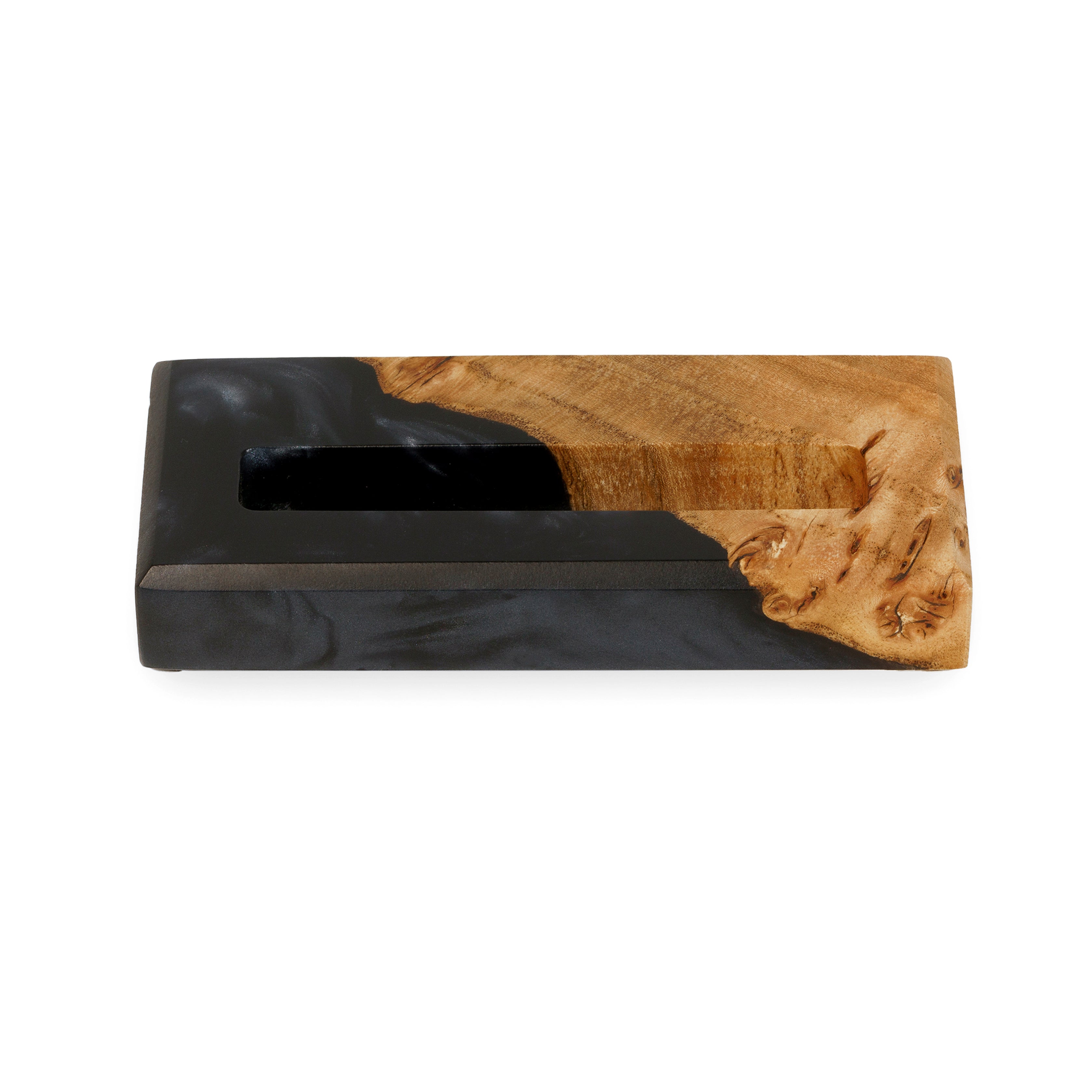 Wood & Resin Card Holder ORIGINAL – Elm Black