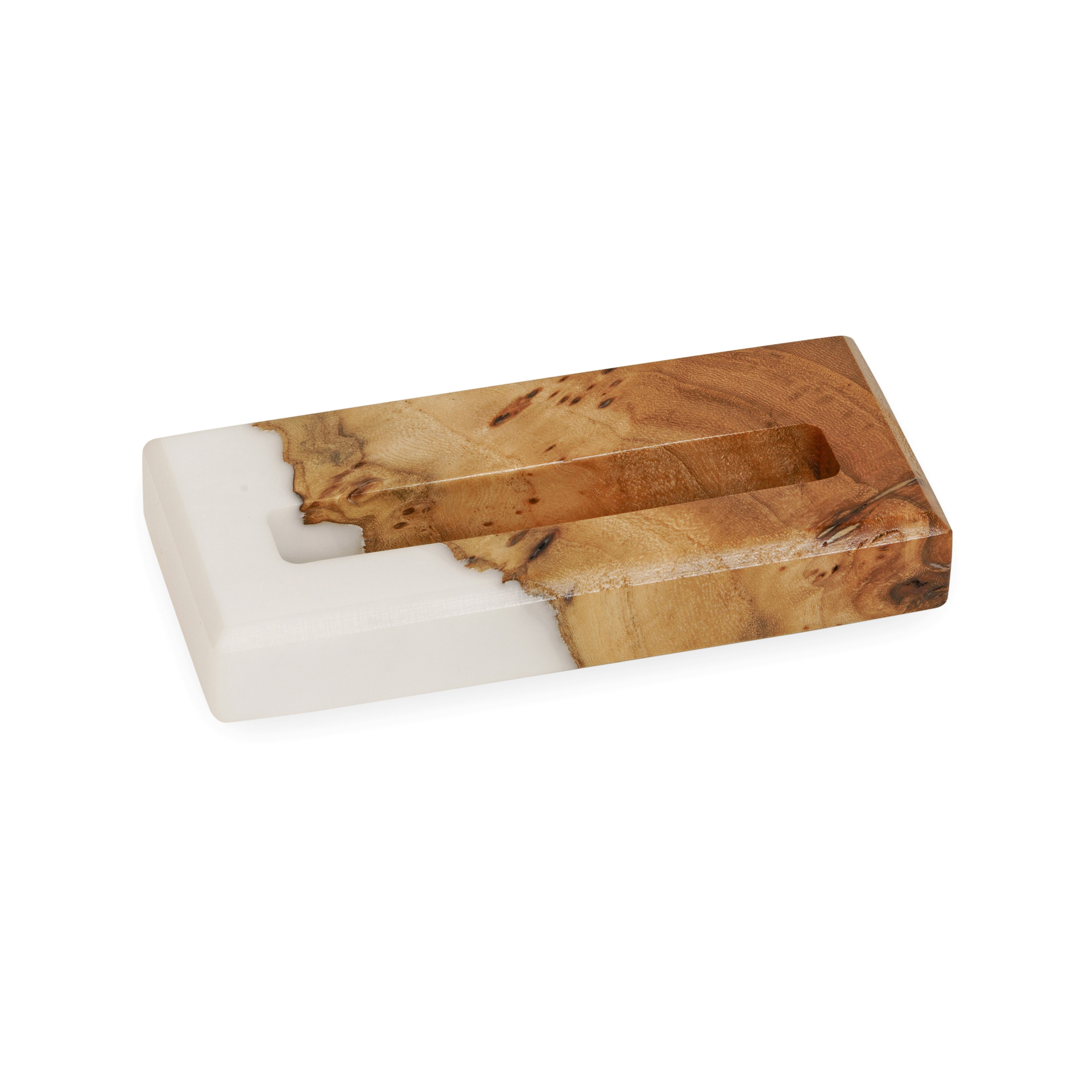 Wood & Resin Card Holder ORIGINAL – Elm White