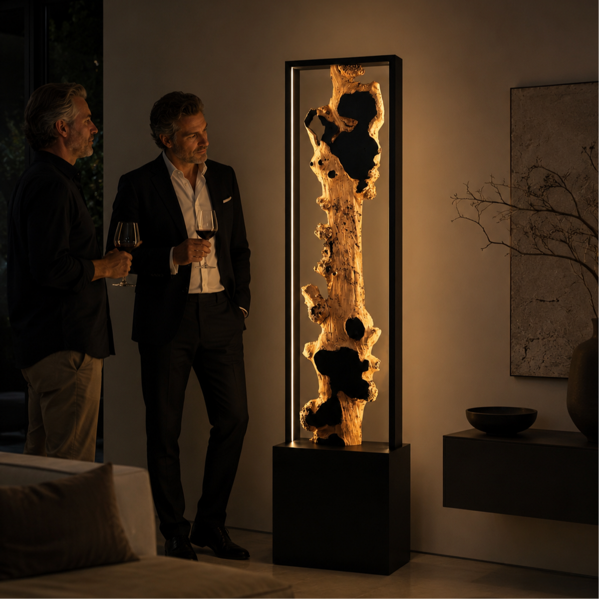 ARGO designer floor lamp, side profile view