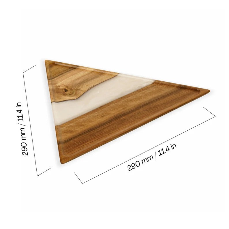 Wood & Resin Serving Platter MORSEL – Elm Platinum