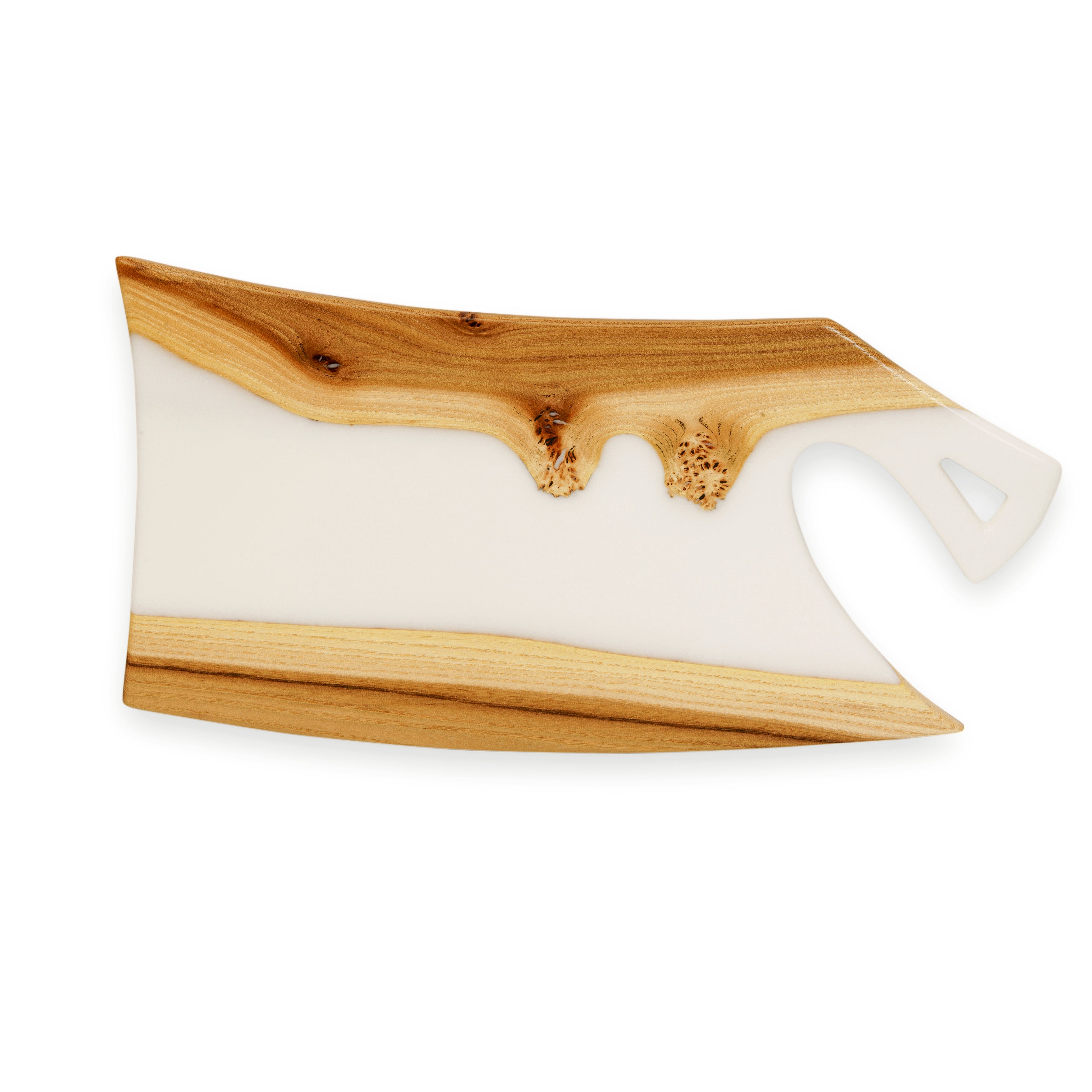 Wood & Resin Charcuterie Board CLEAVER – Elm White