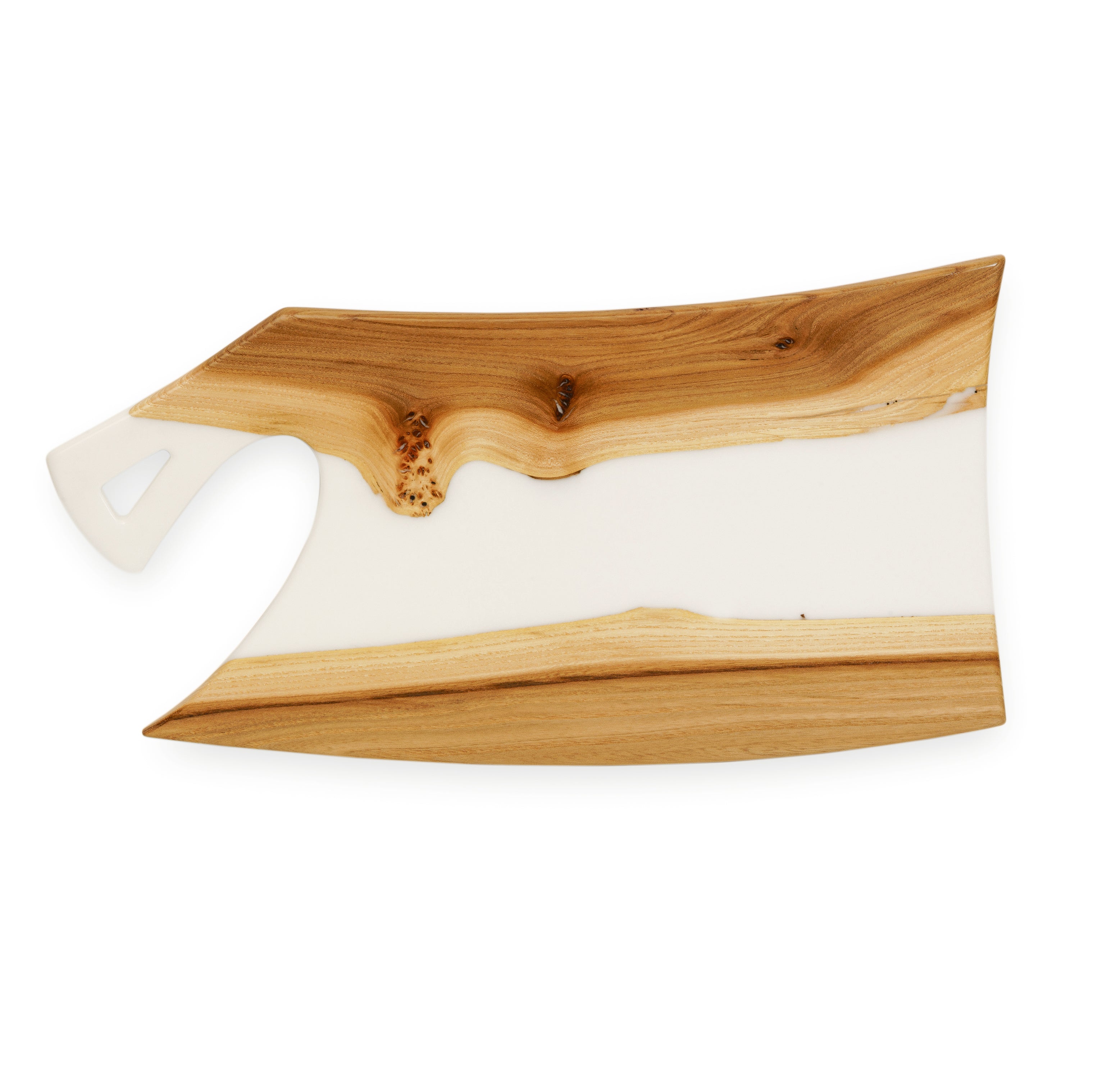 Wood & Resin Charcuterie Board CLEAVER – Elm White