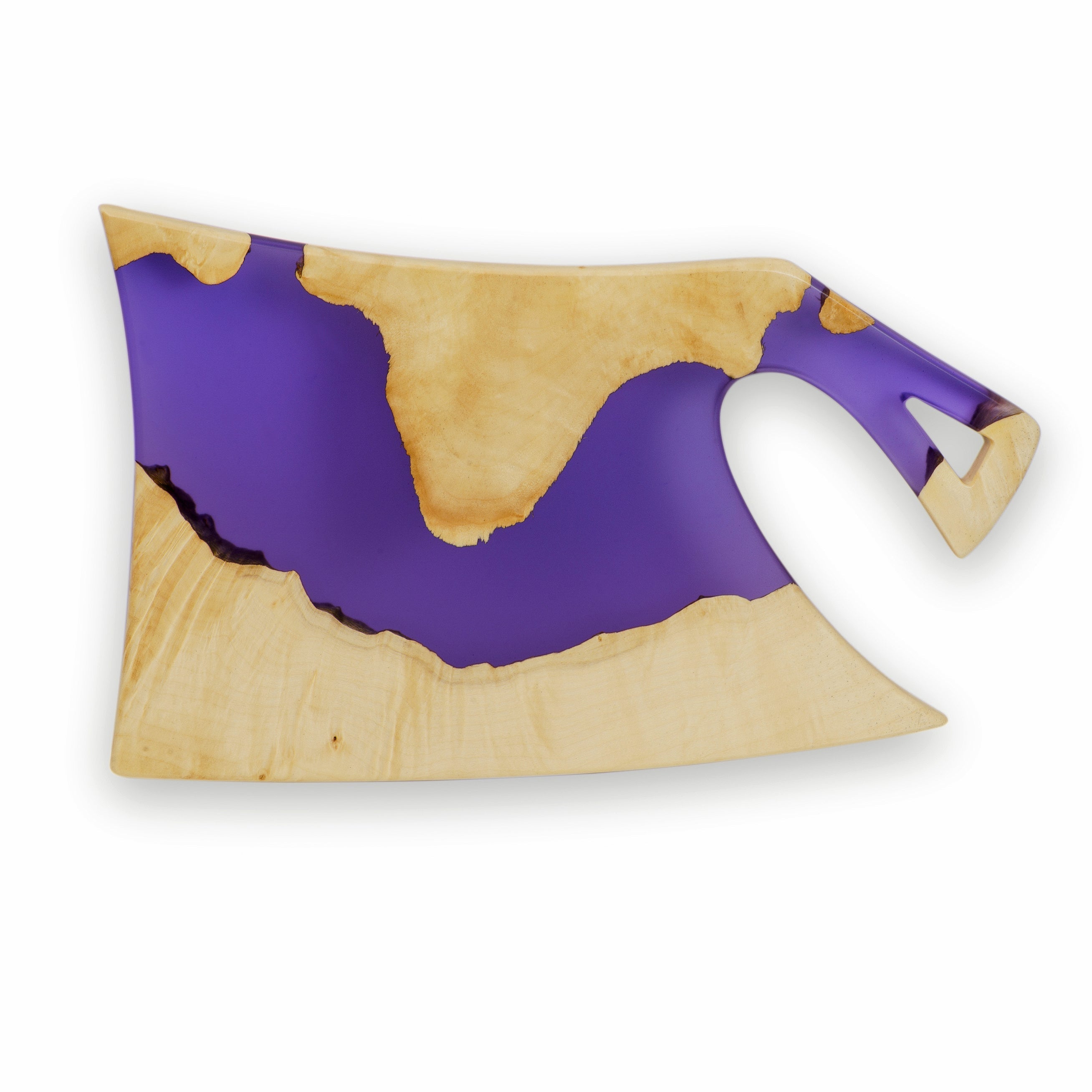 Wood & Resin Charcuterie Board CLEAVER – Maple Purple