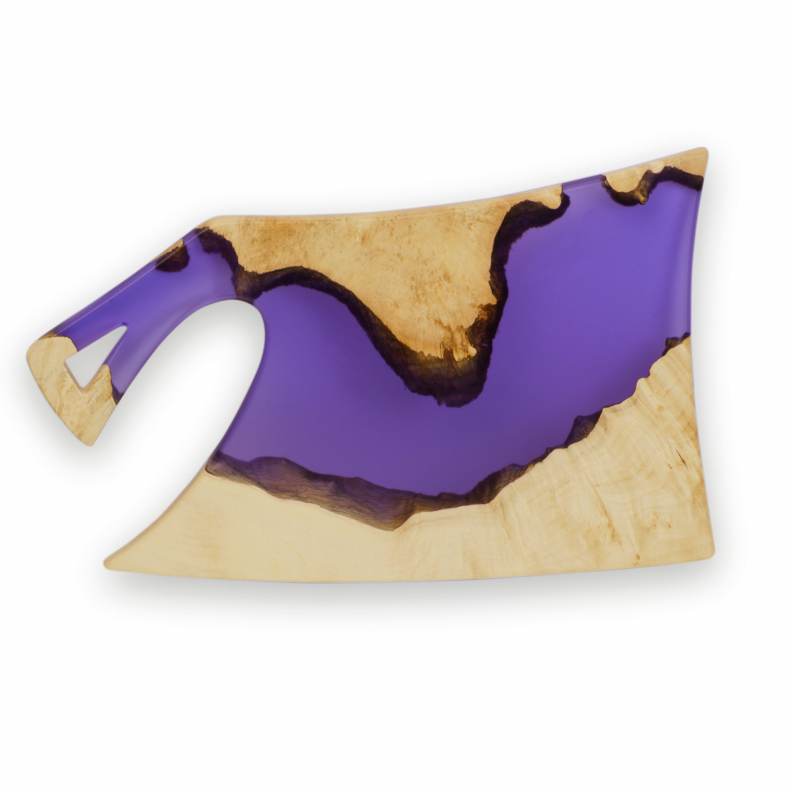 Wood & Resin Charcuterie Board CLEAVER – Maple Purple