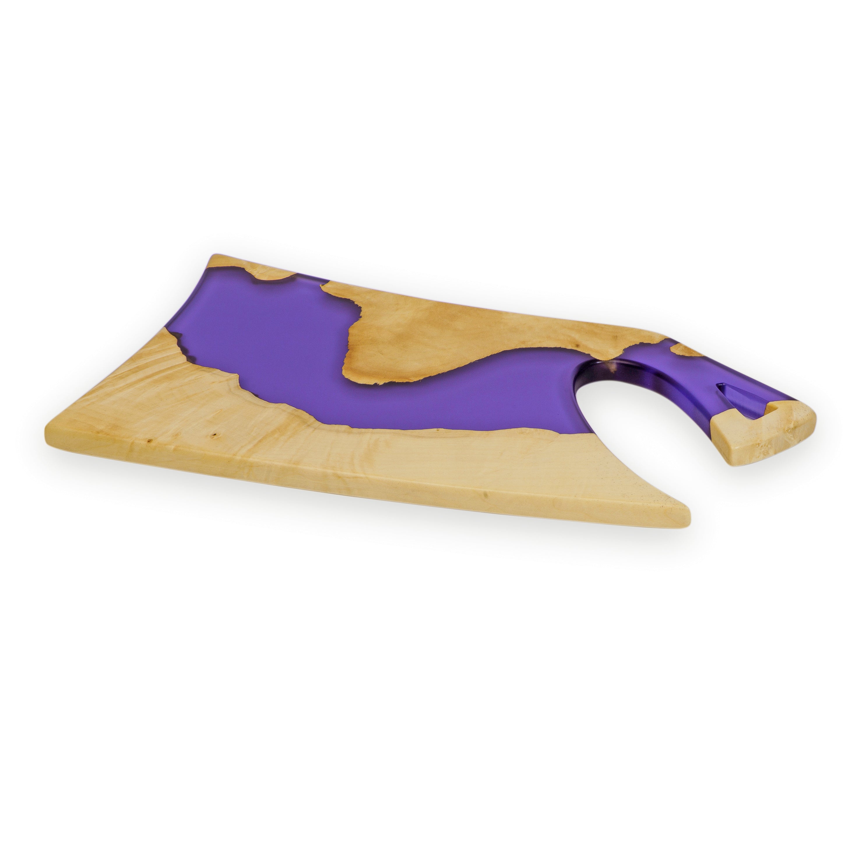 Wood & Resin Charcuterie Board CLEAVER – Maple Purple