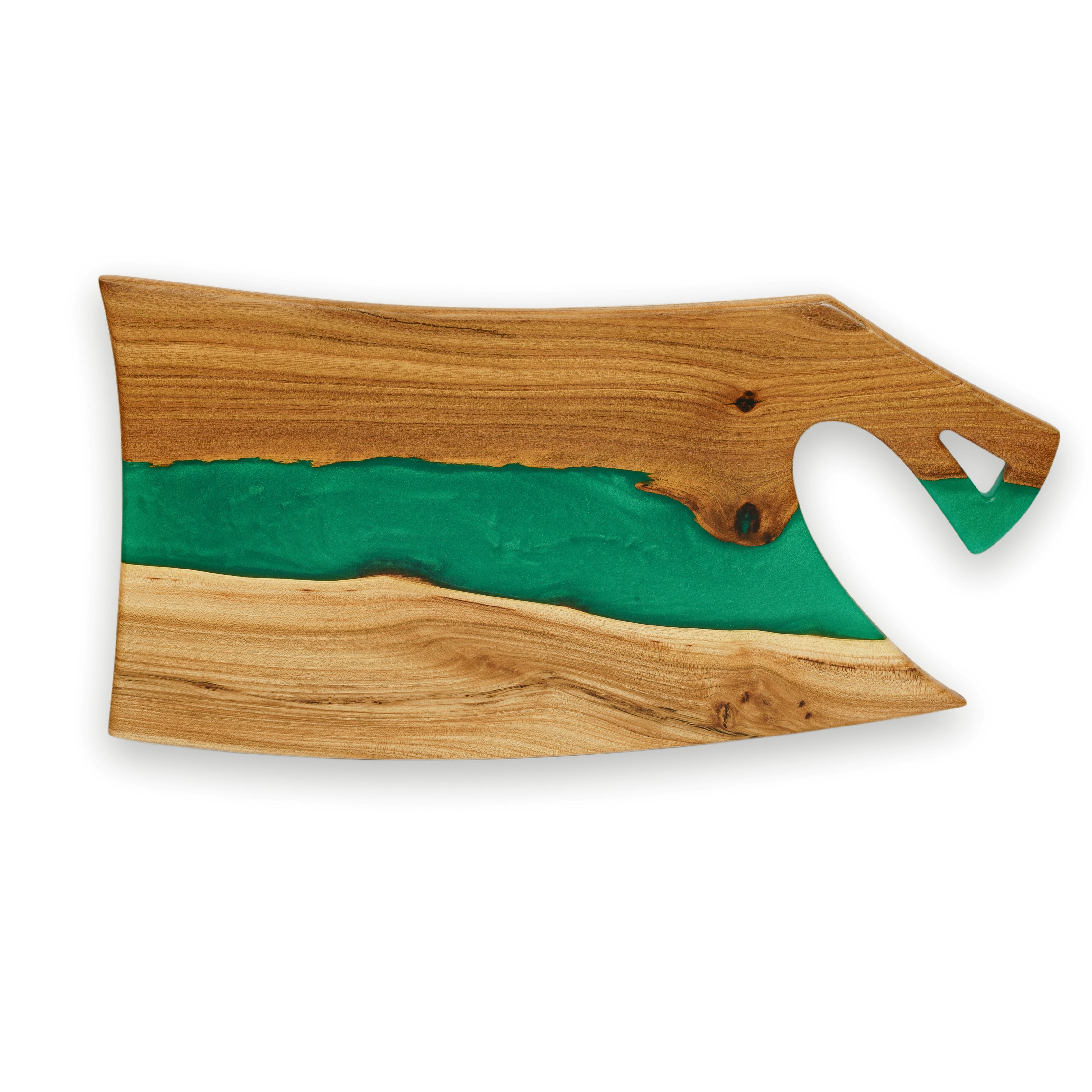 Wood & Resin Charcuterie Board CLEAVER – Elm Green
